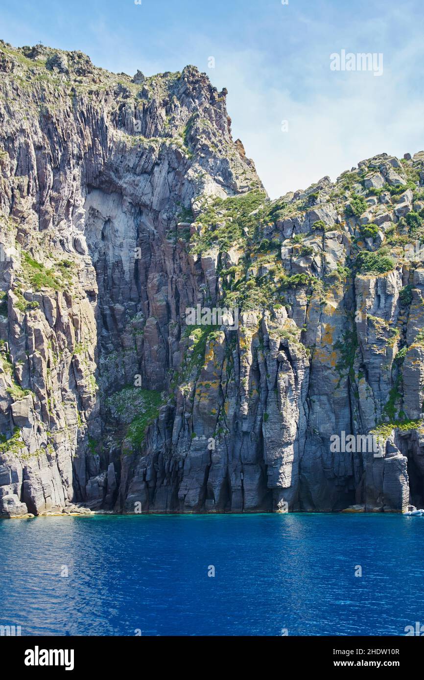 Rock Face Cliff Aeolian Islands Rock Faces Cliffs Stock Photo Alamy