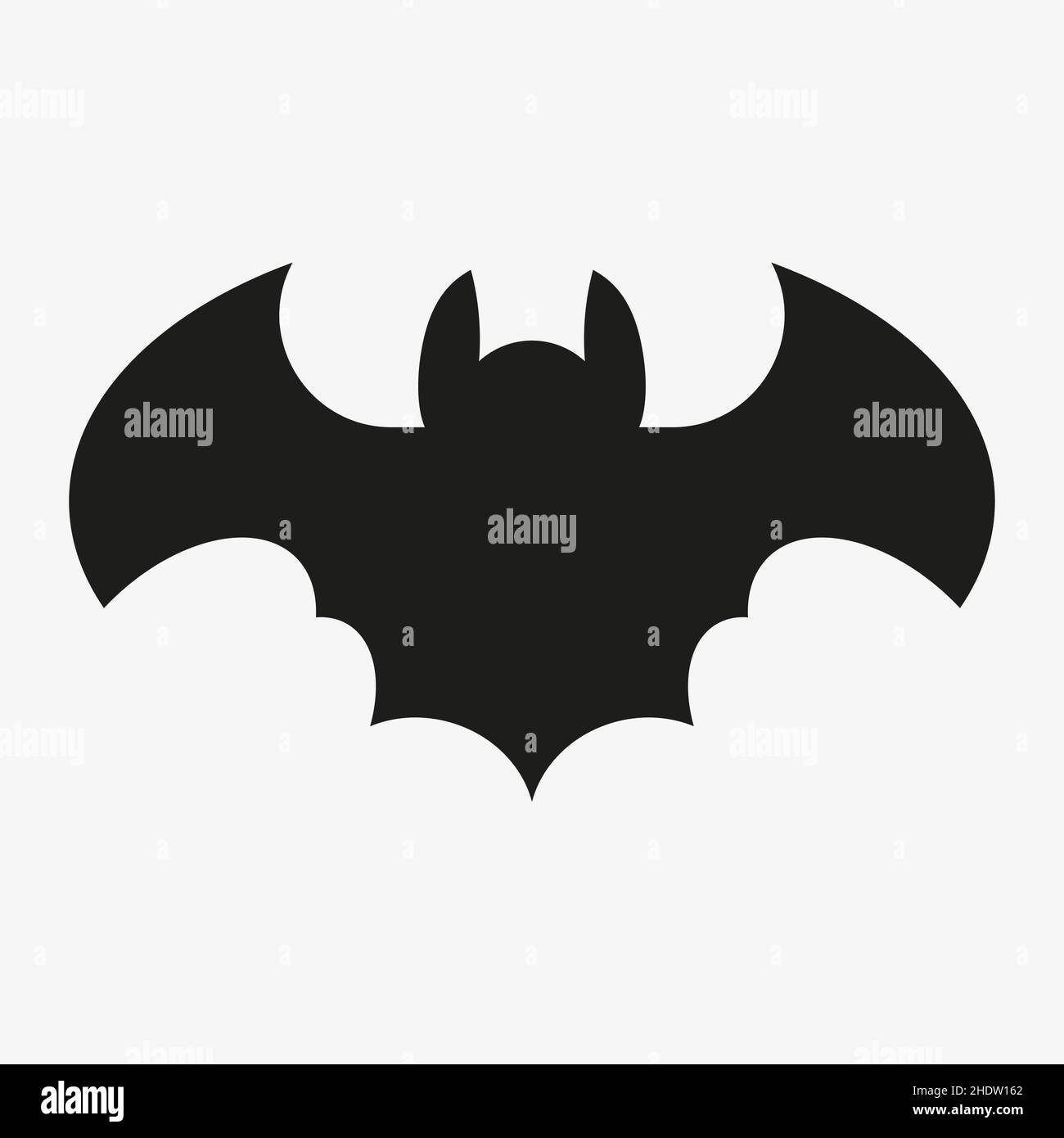 Vector silhouette of a bat on white background Stock Vector Image & Art ...