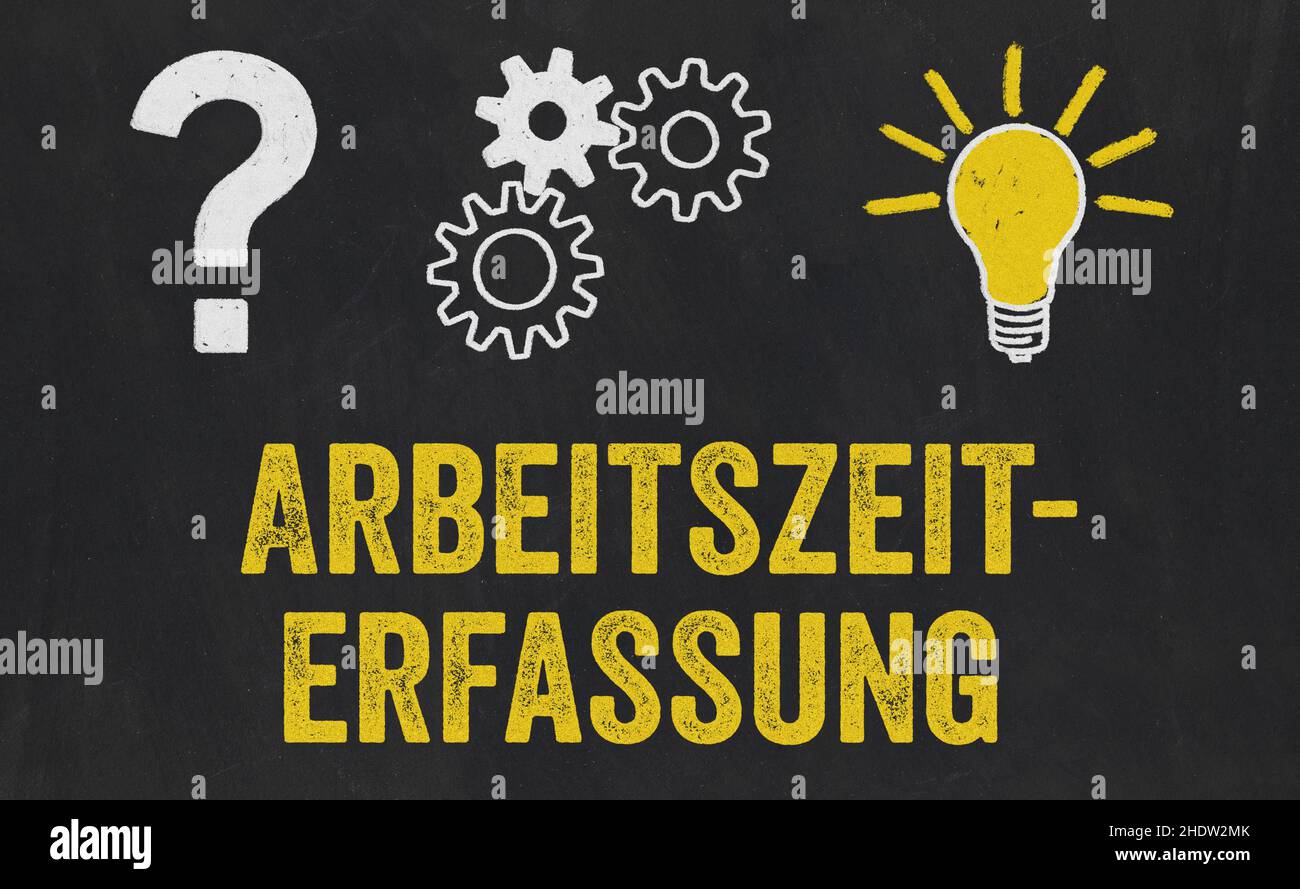 arbeitszeiterfassung Stock Photo