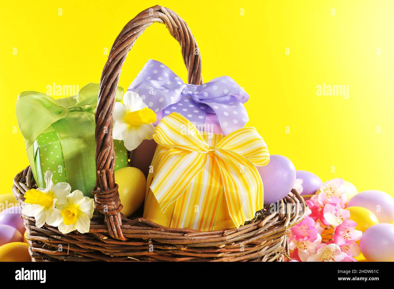 easter, gift, easter basket, easters, gifts, present, easter baskets Stock Photo