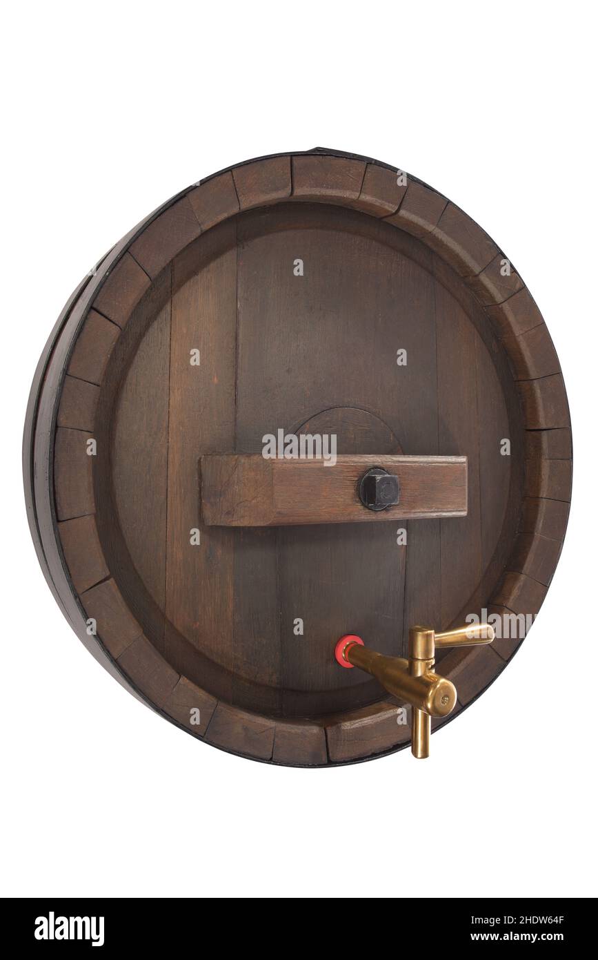 wooden barrel, tap, wooden barrels, taps Stock Photo Alamy
