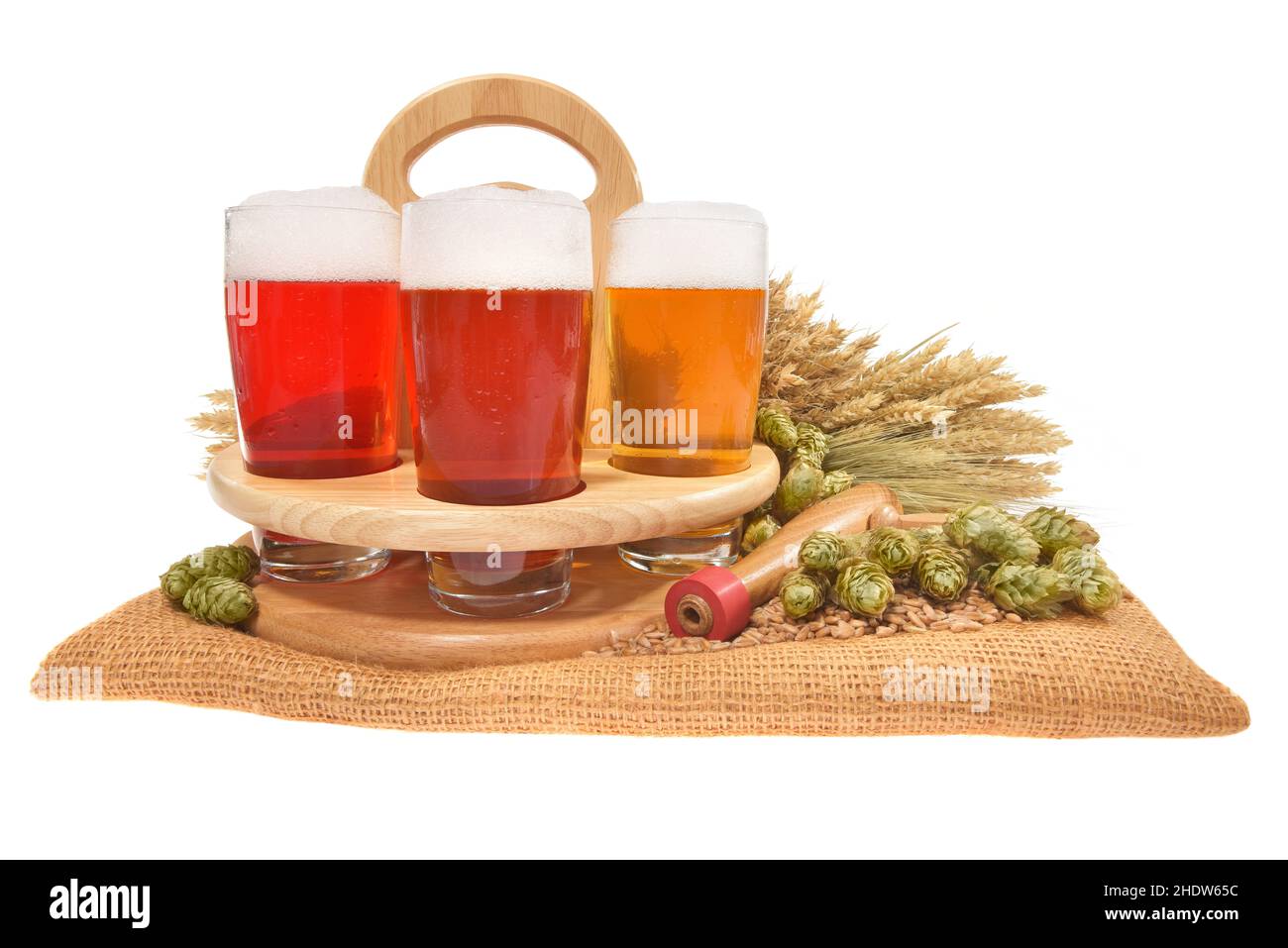 beer glass, brewing, Beer Glass Carrier Stock Photo Alamy