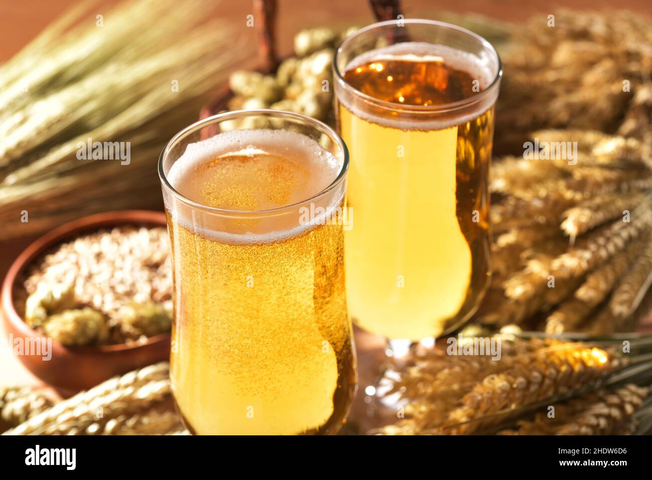 beer, glass jug, lager, beers, glass jugs Stock Photo