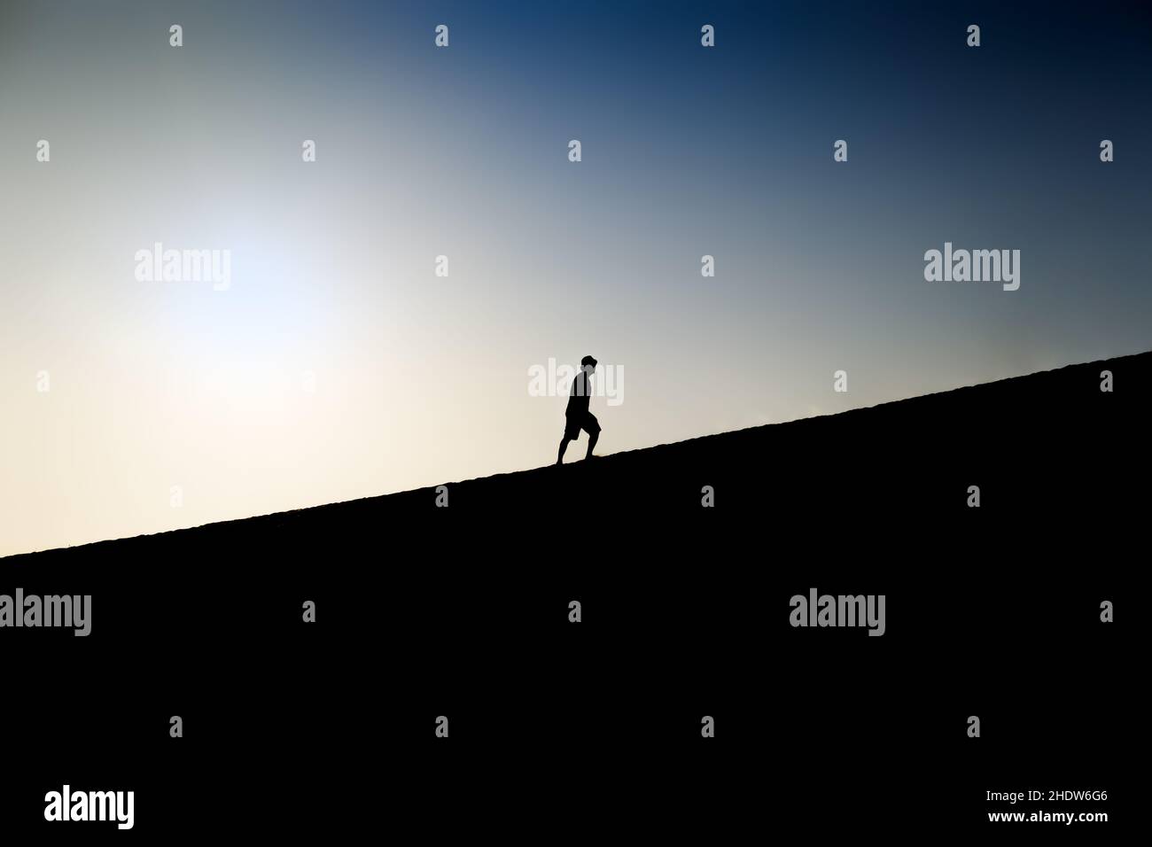 man, silhouette, walking, upward, guy, men, silhouettes, going, hiking ...