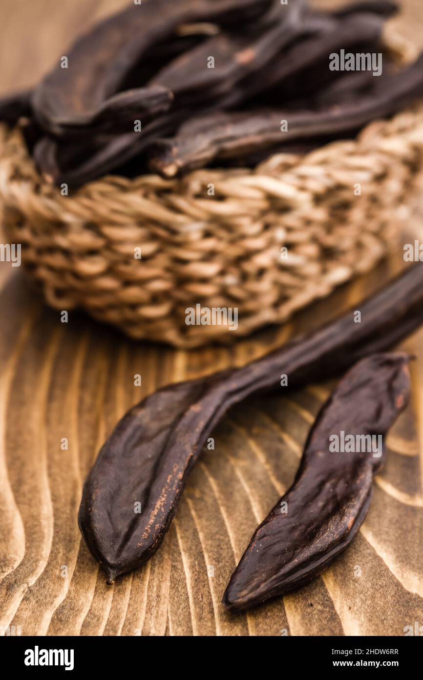 pod, locust tree, pods, carob trees Stock Photo Alamy