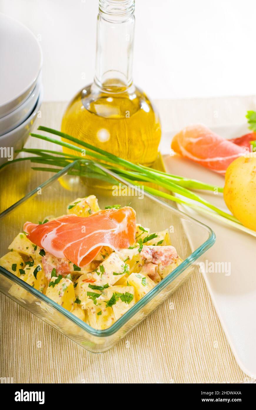 potato salad, homemade, potato salads, homemades Stock Photo - Alamy