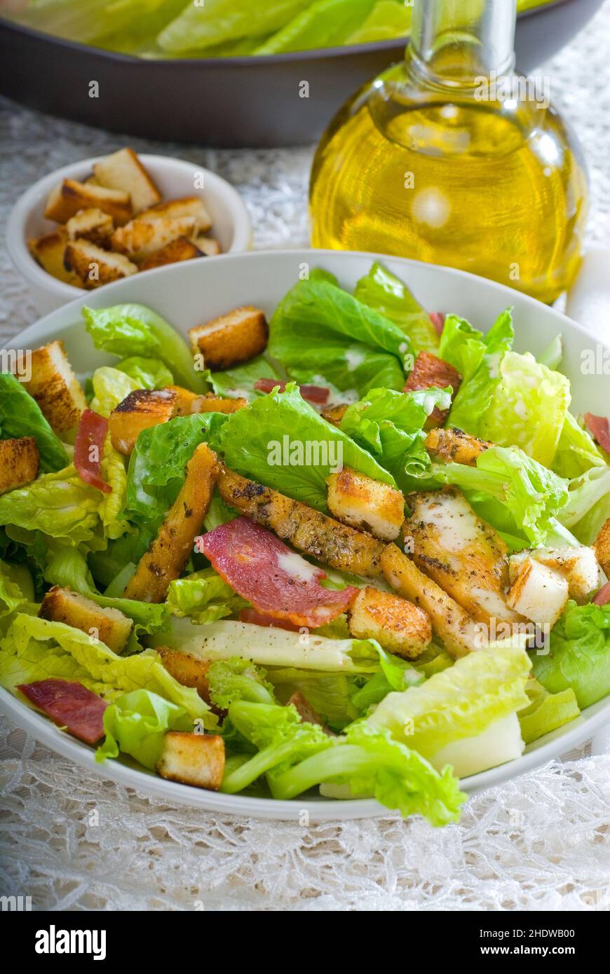 caesar salad, caesar salads Stock Photo Alamy