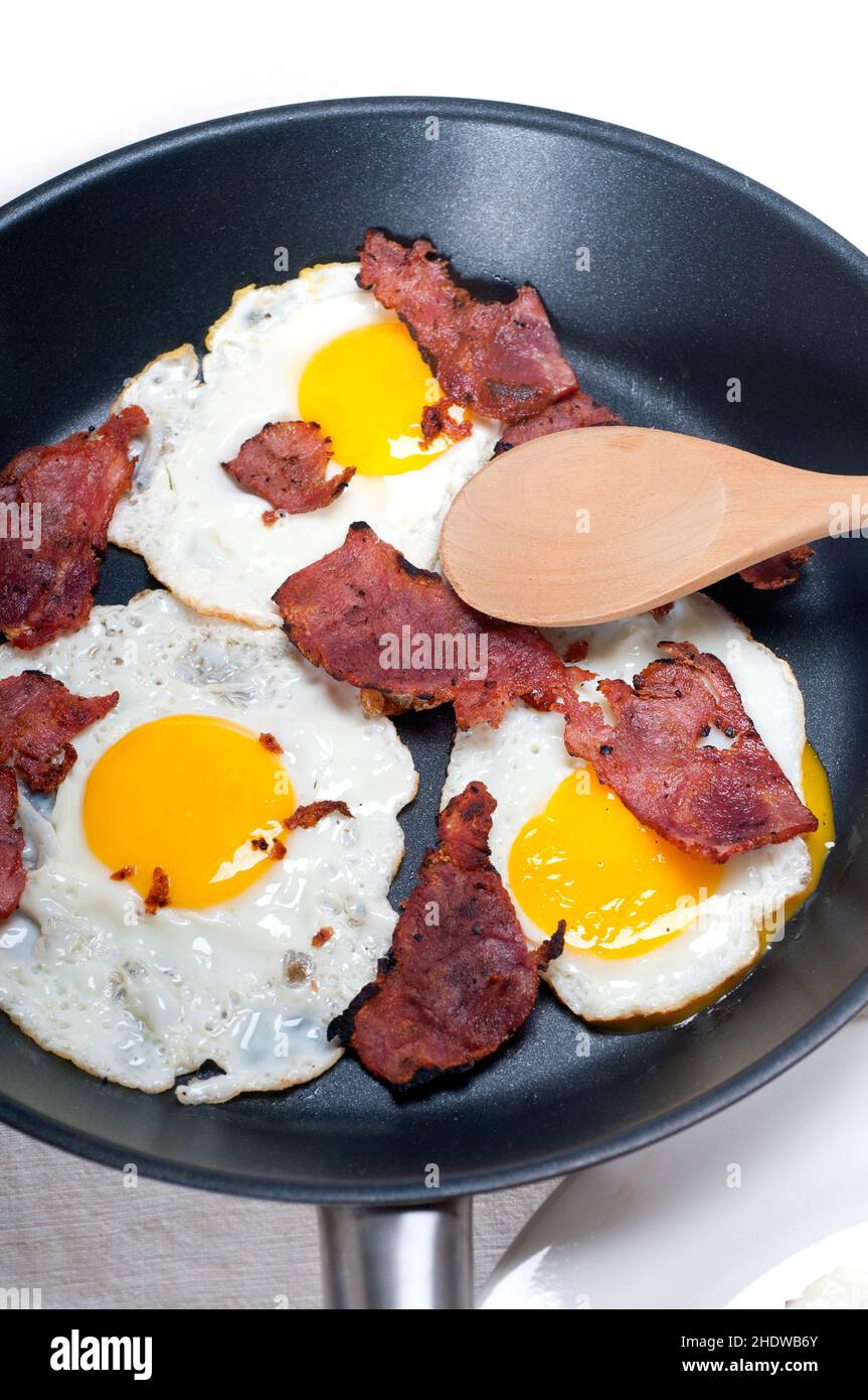 fried egg, bacon, fried eggs, bacons Stock Photo Alamy