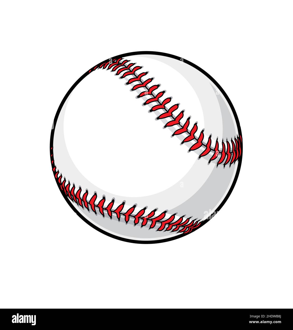 simple classic baseball cartoon shaded base ball symbol icon vector