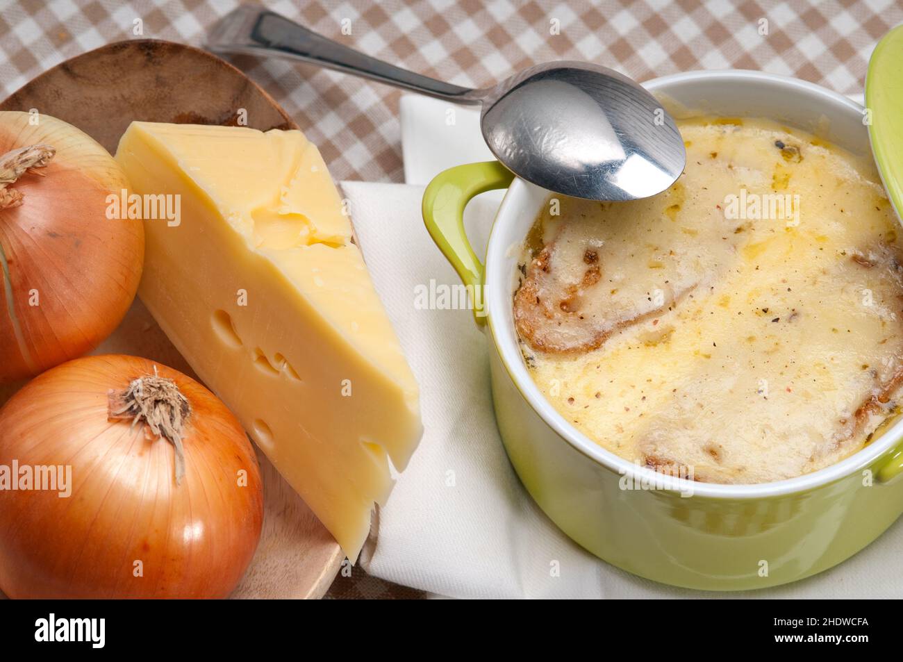 gratin, onion soup, gratins, onion soups Stock Photo Alamy