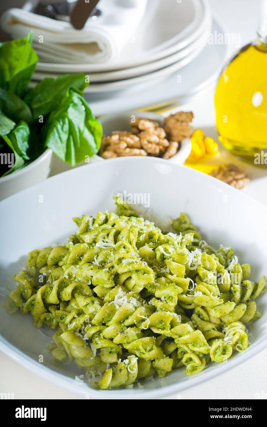 pasta, basil pesto, pesto alla genovese, noddles, pastas, basil pestos