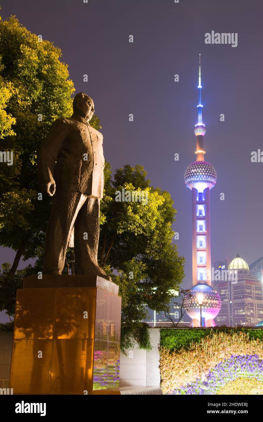shanghai, oriental pearl tower, mao zedong, shanghais, oriental pearl