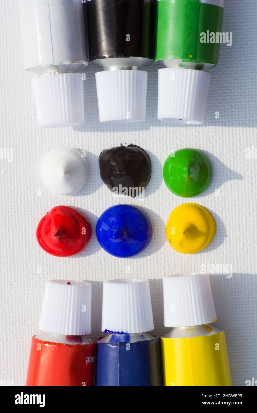 acrylic paint, acrylic paints Stock Photo Alamy