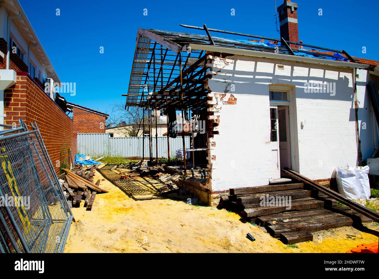 Residential House marked for Demolition Stock Photo Alamy