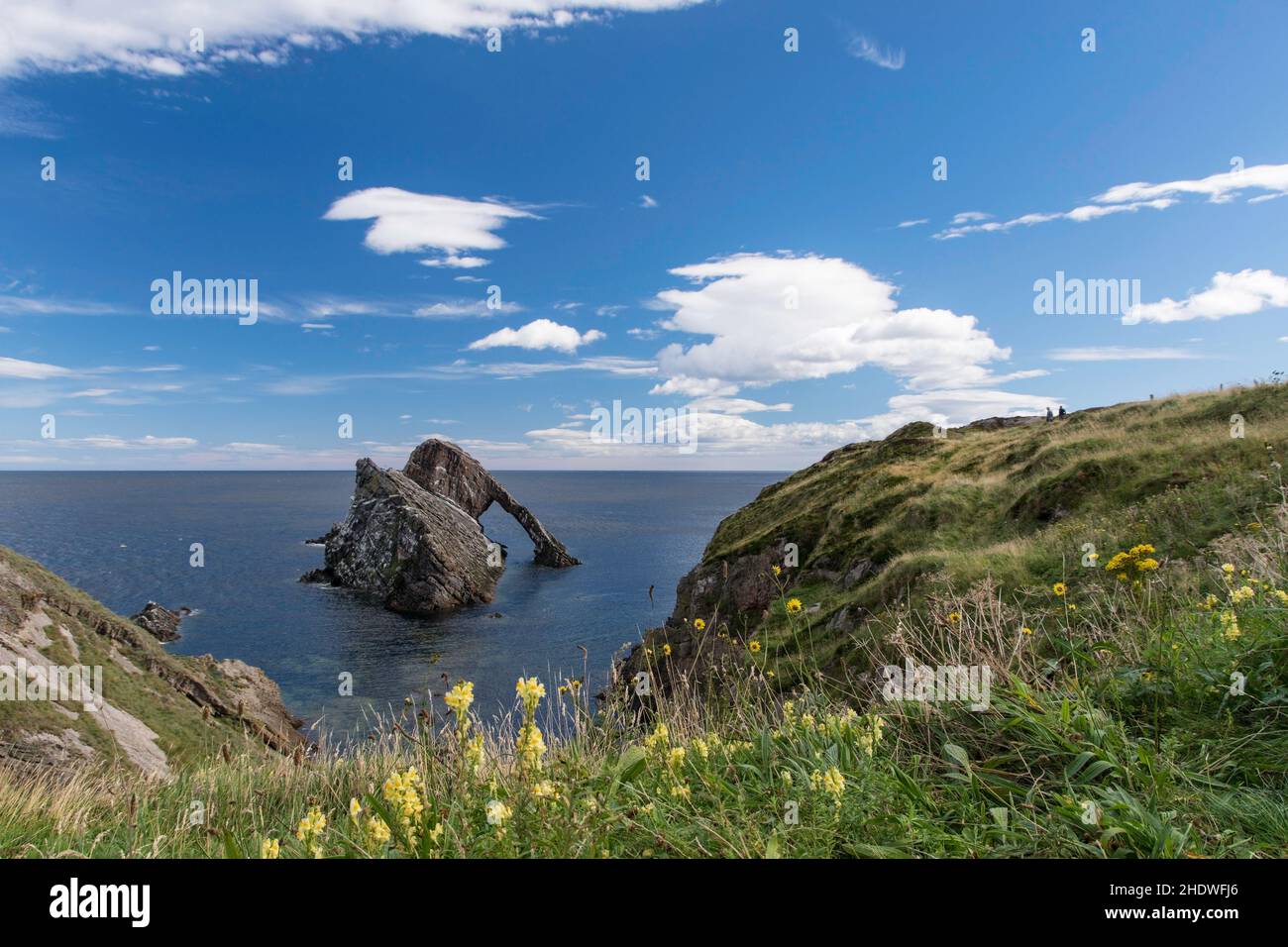 north sea, scotland, bow fiddle rock, north seas, great britain, uk Stock Photo