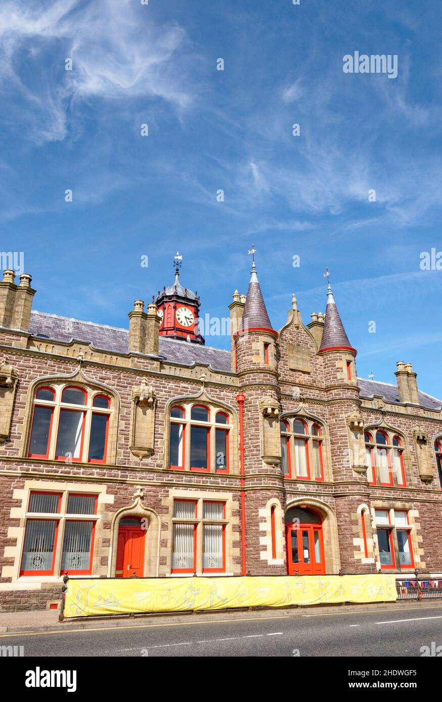 Stornoway Town Hall, South Beach, Stornoway, Isle of Lewis, Outer Hebrides, Scotland, United Kingdom - 11th of August 2012 Stock Photo