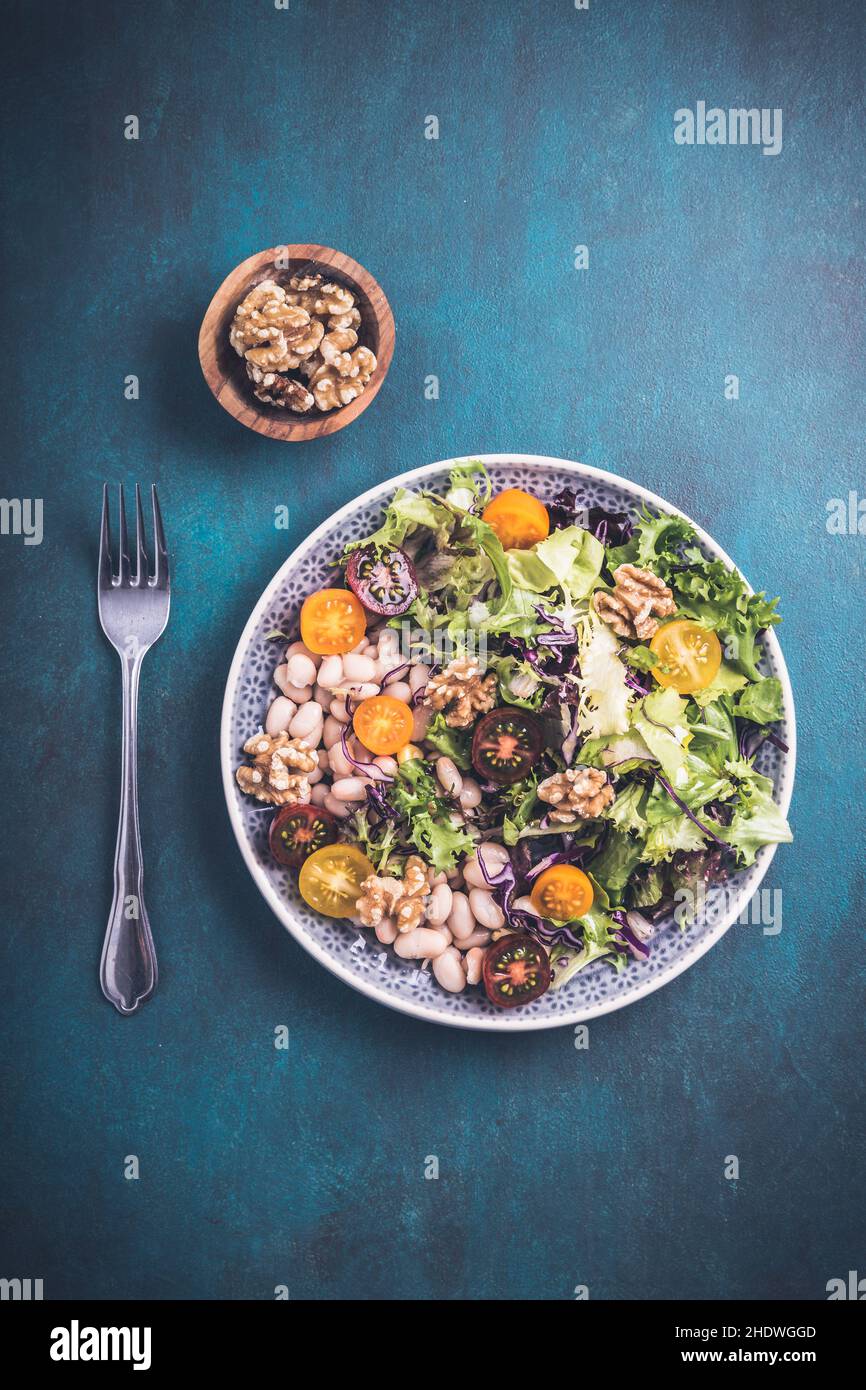 corn salad, beans, leaf lettuce, corn salads, bean, leaf lettuces Stock