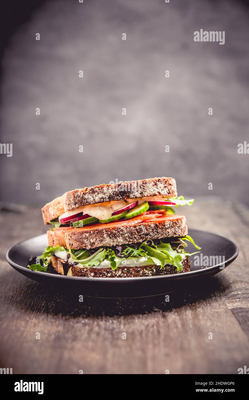 packed lunch, snack, salmon sandwich, packed lunchs, snacks, salmon