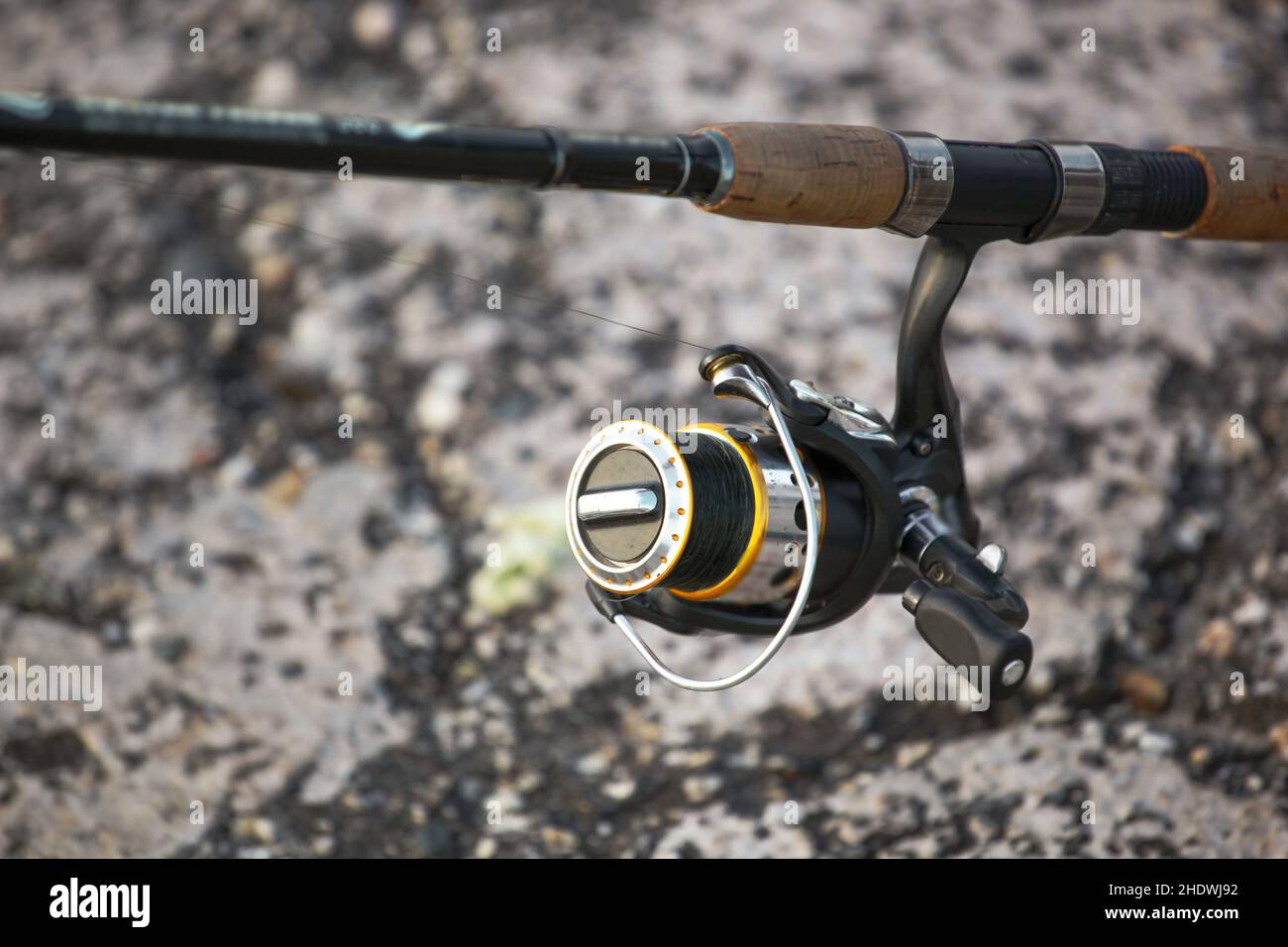 fishing rod, spool, fishing reel, fishing rods, spools Stock Photo