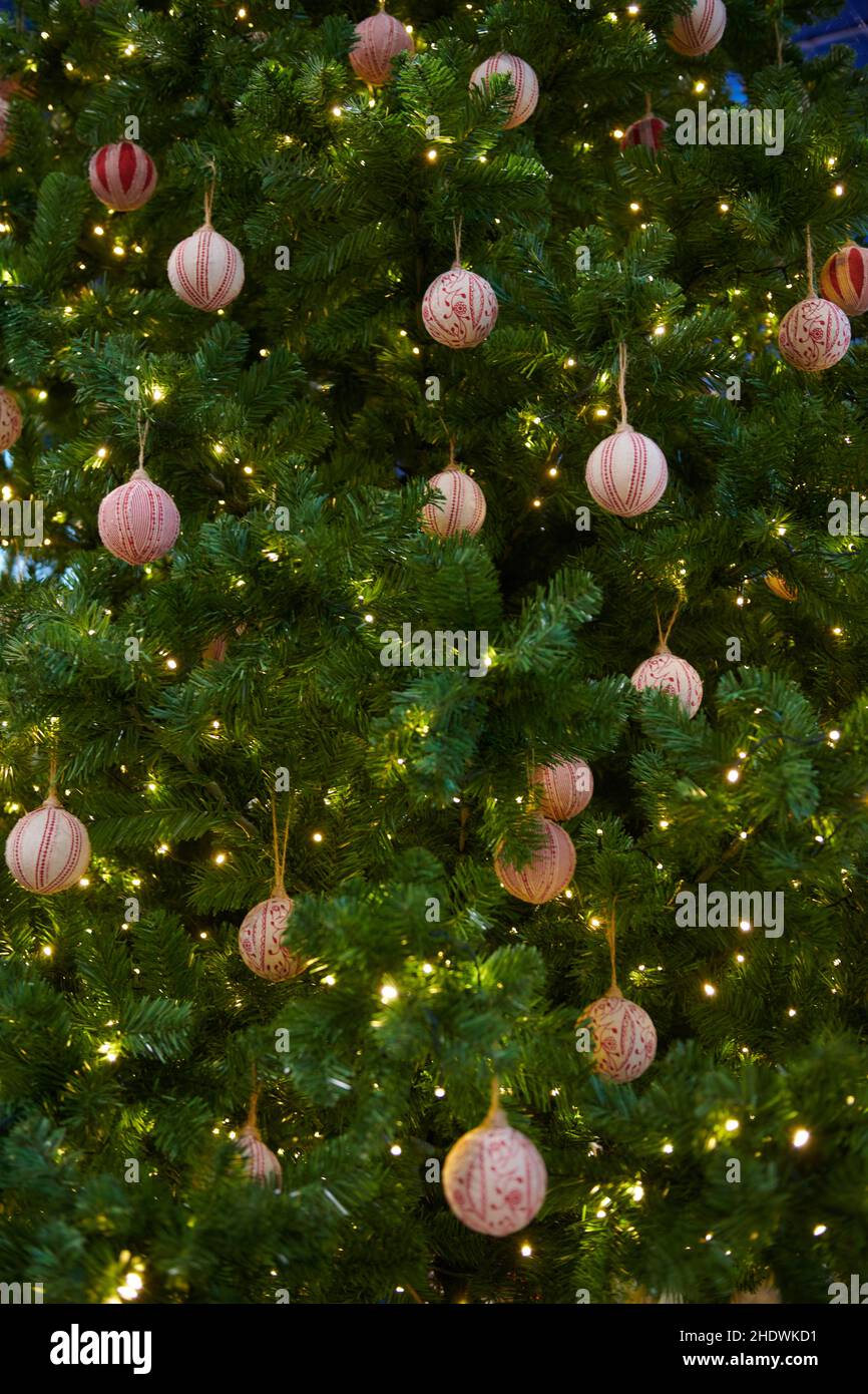 Closeup of decorated christmas tree hi-res stock photography and images ...