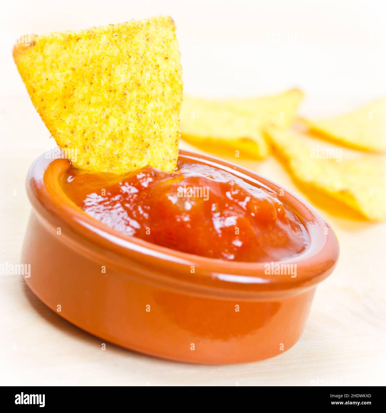chili sauce, Corn chips, chili sauces Stock Photo Alamy