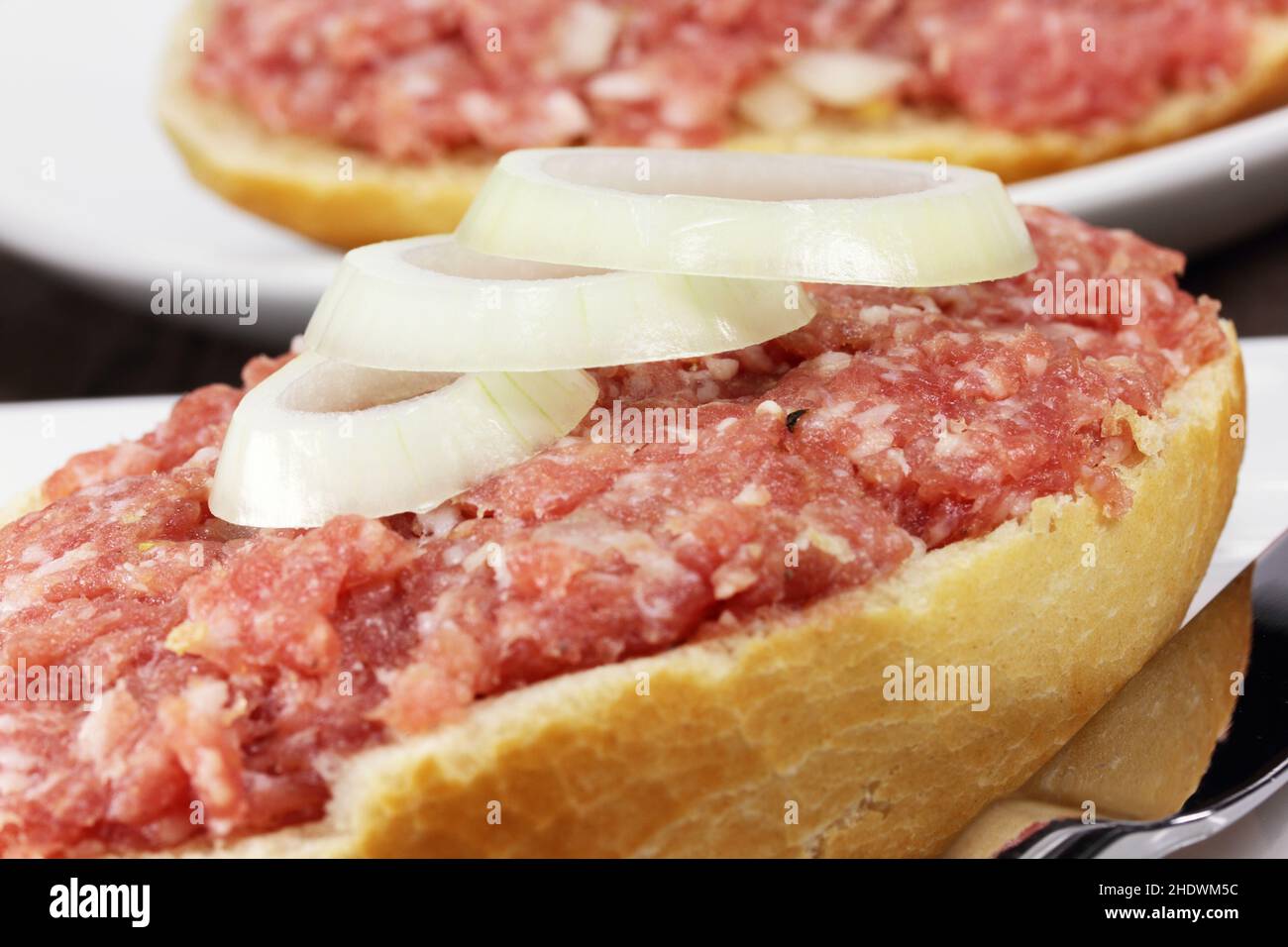 mett bun Stock Photo