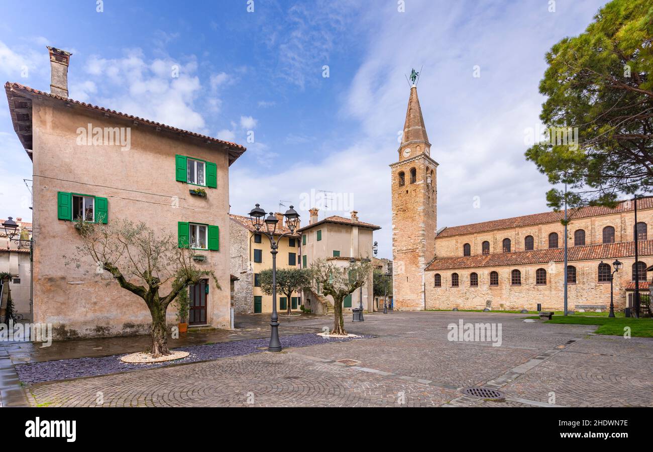 old town, grado, basilica of sant'eufemia, old towns, basilica di sant'eufemia, sant'eufemia Stock Photo