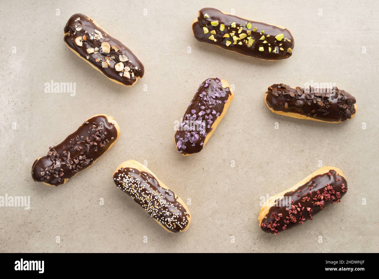 pastries, eclair, dough dish, pastry, eclairs, dough dishs Stock Photo