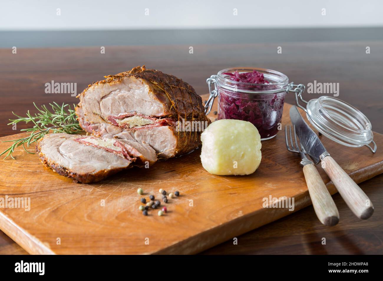 roast pork, german cuisine, roast porks, german cuisines, german food Stock Photo