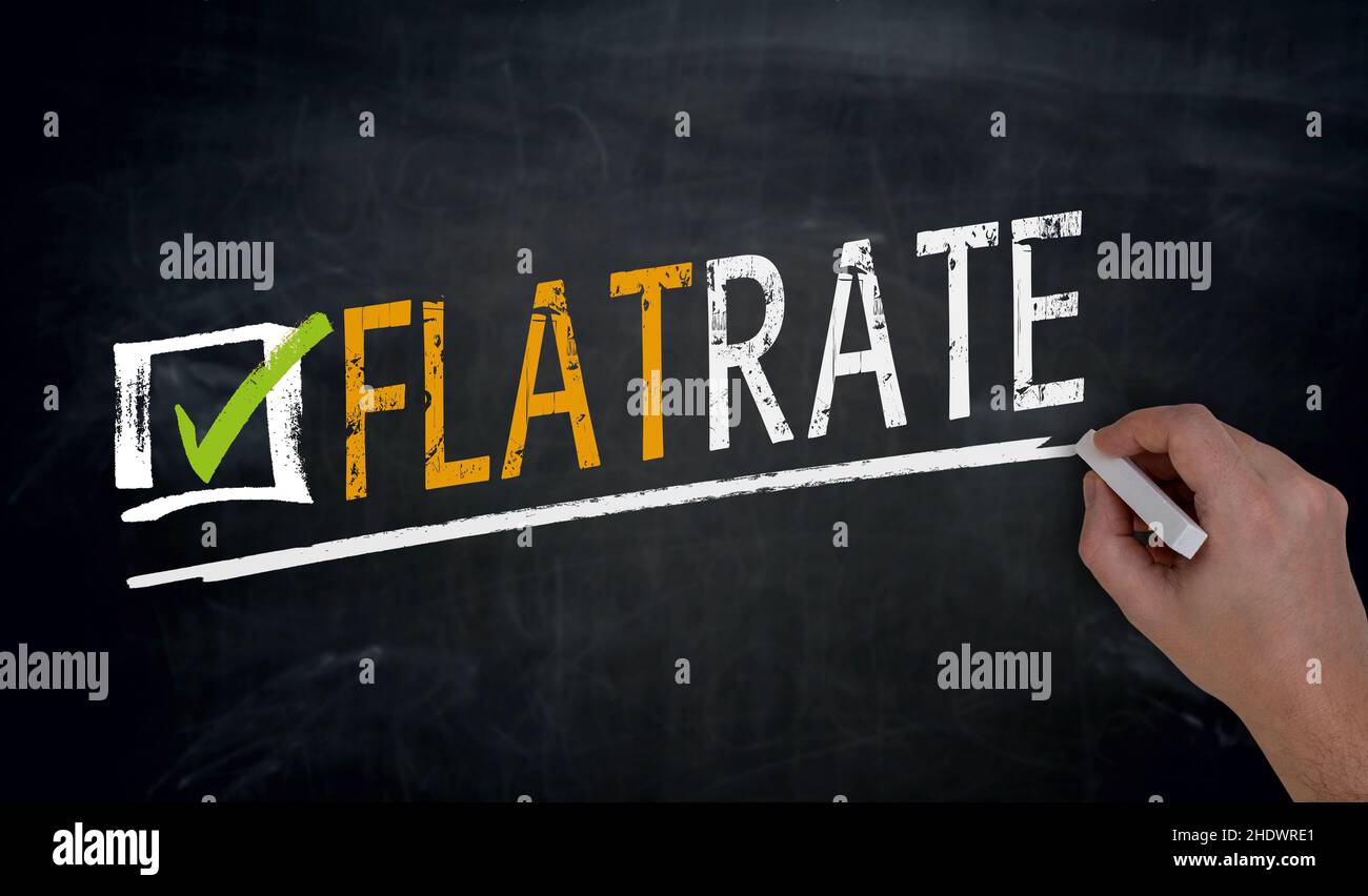 flatrate, tarif, flatrates Stock Photo