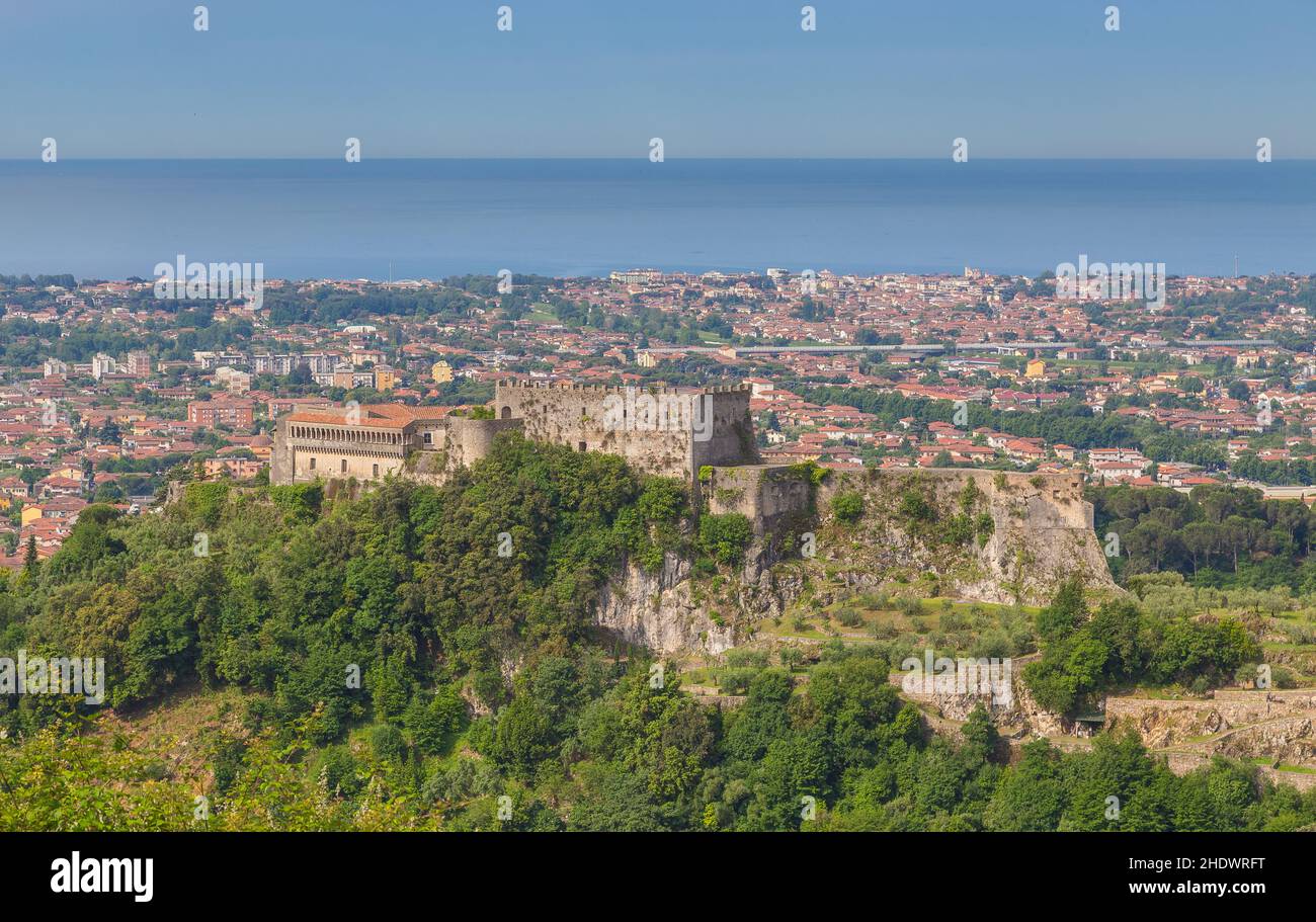 castle, marina di massa, castello malaspina di massa, castles Stock Photo