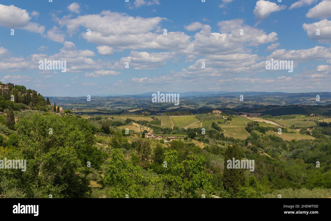 tuscany, san gimignano, province of siena, tuscanies, san gimignanos Stock Photo