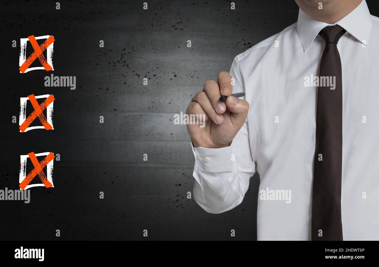 ticking, checklist, check mark, checklists, check marks Stock Photo
