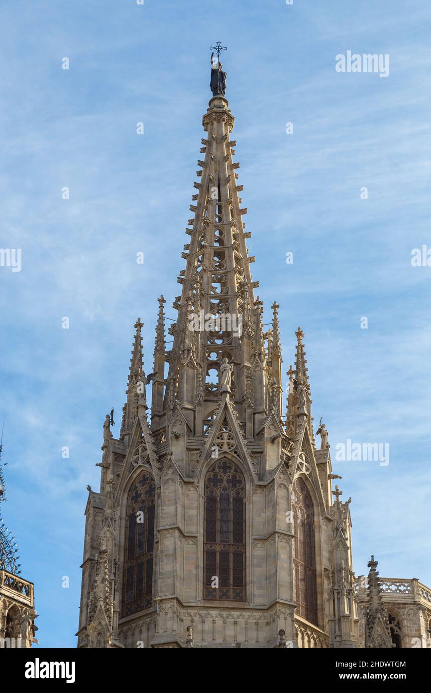 la catedral de la santa creu i santa eulàlia Stock Photo