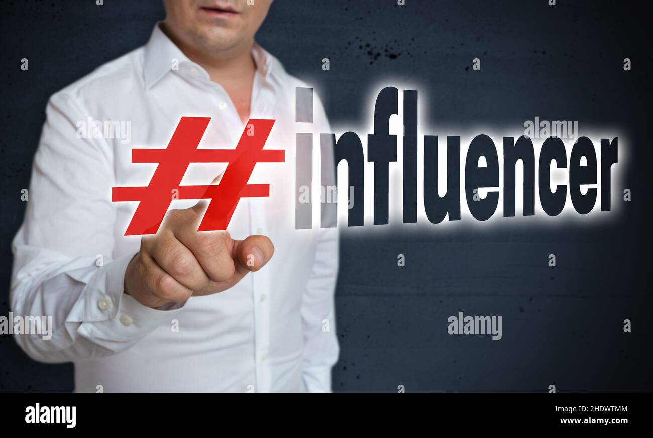 hashtag, influencer, Influencer marketing, Stock Photo Alamy
