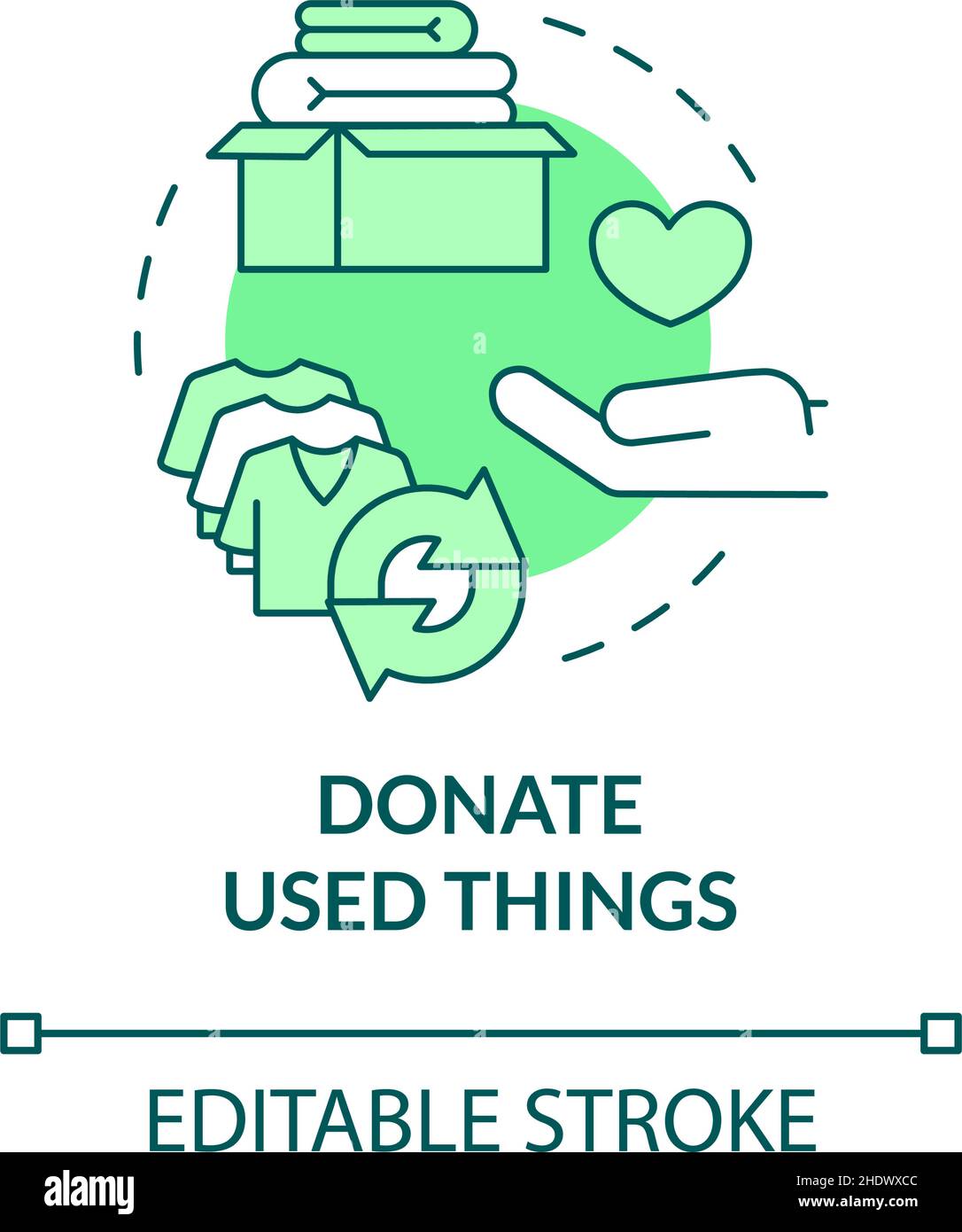 Donate used things green concept icon Stock Vector Image & Art Alamy