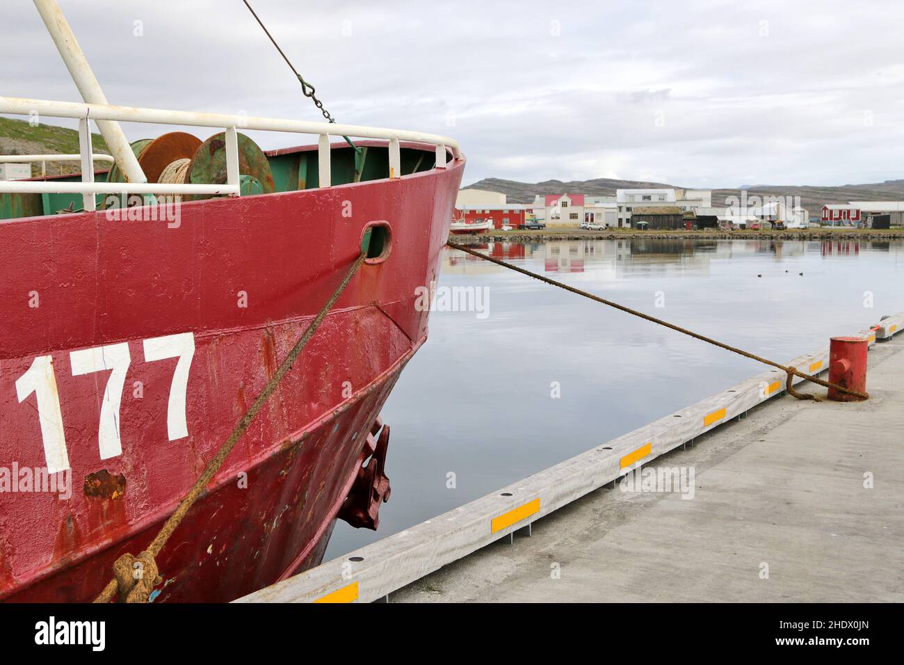 fishing boat, harbor city, hólmavík, fishing boats, harbor cities Stock Photo