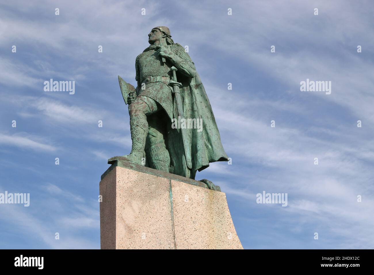 reykjavik, statue, leif ericson, reykjaviks, statues Stock Photo