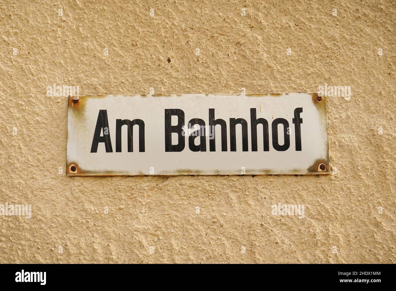 am bahnhof Stock Photo