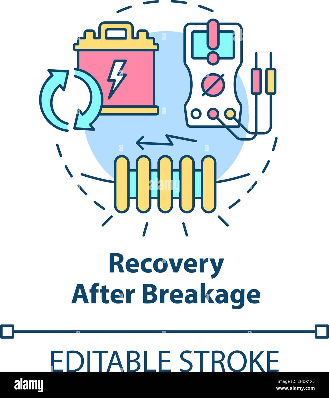 Recovery after breakage concept icon Stock Vector Image & Art - Alamy