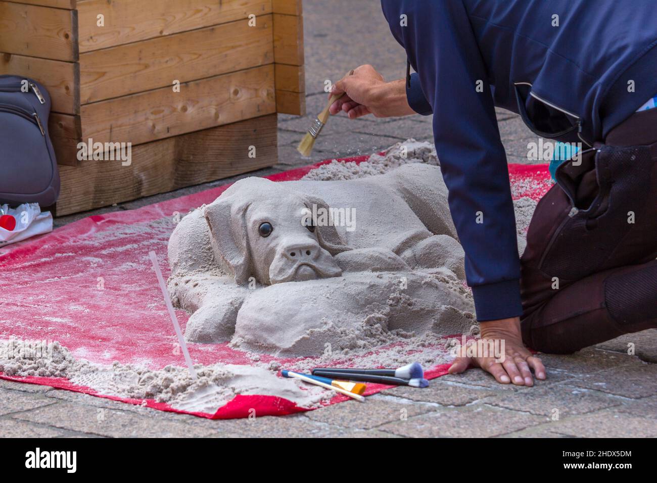 dog, street art, modeling, dogs, street arts Stock Photo