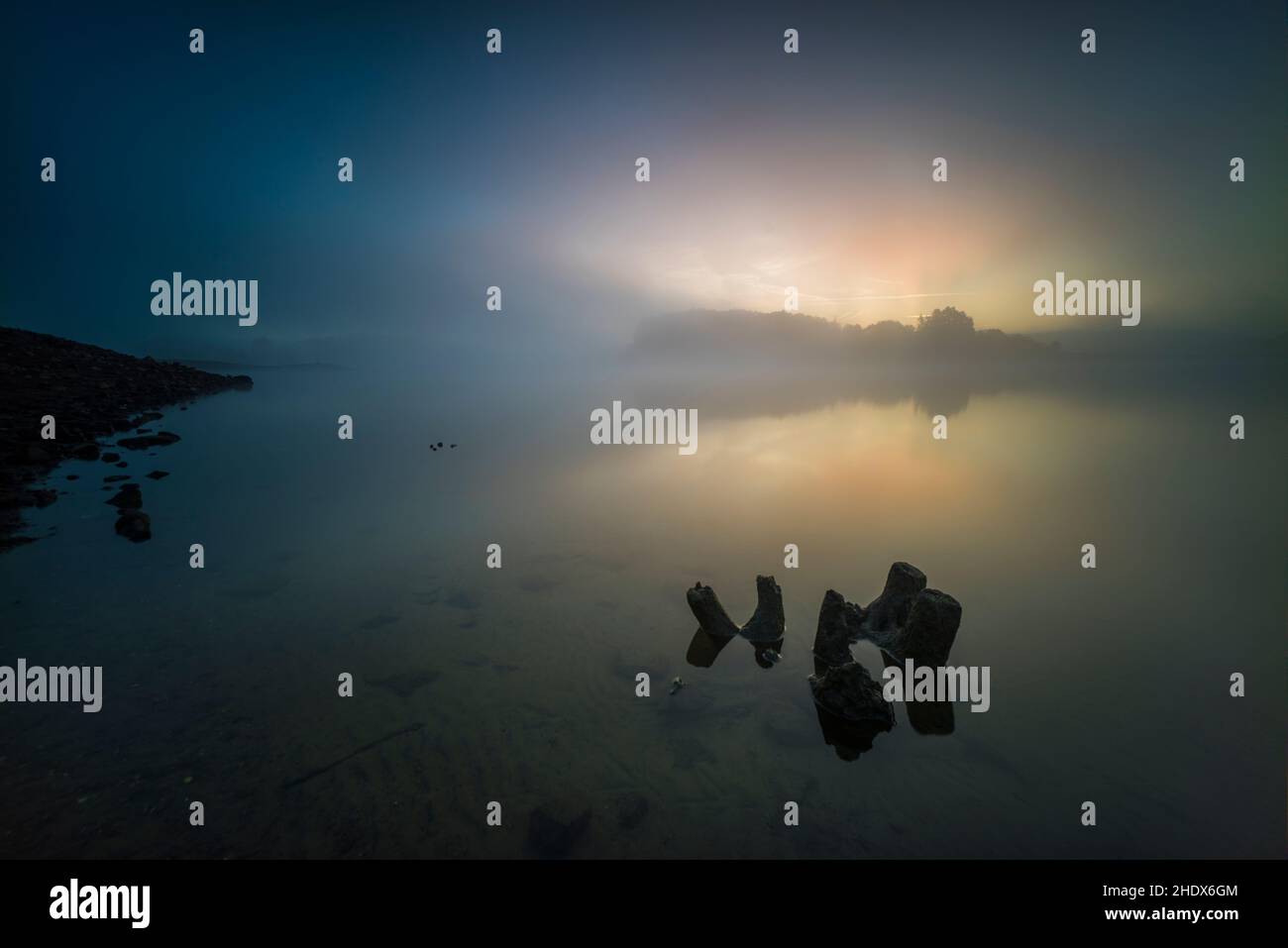 fog, island, mysterious, fogs, islands, esoteric, mystic, mystical, mysticism, occult, unsearchable Stock Photo