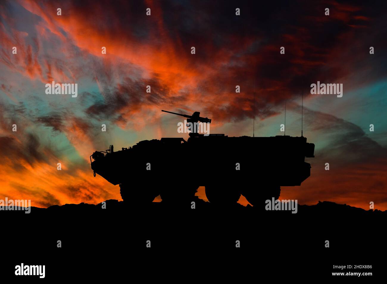 battle tank, stryker Stock Photo