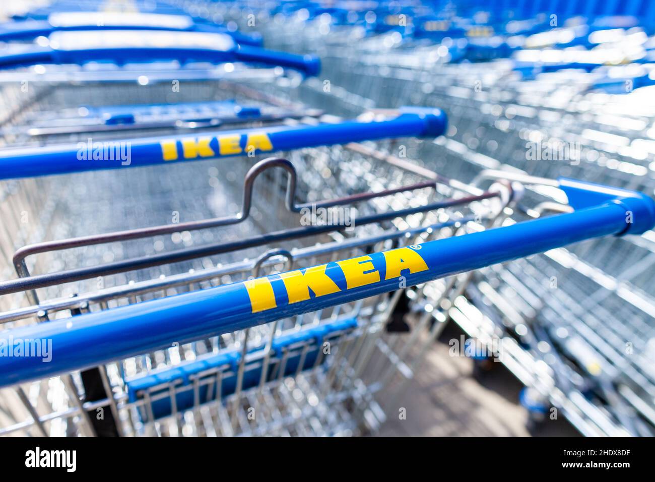 shopping cart, ikea, shopping carts Stock Photo Alamy