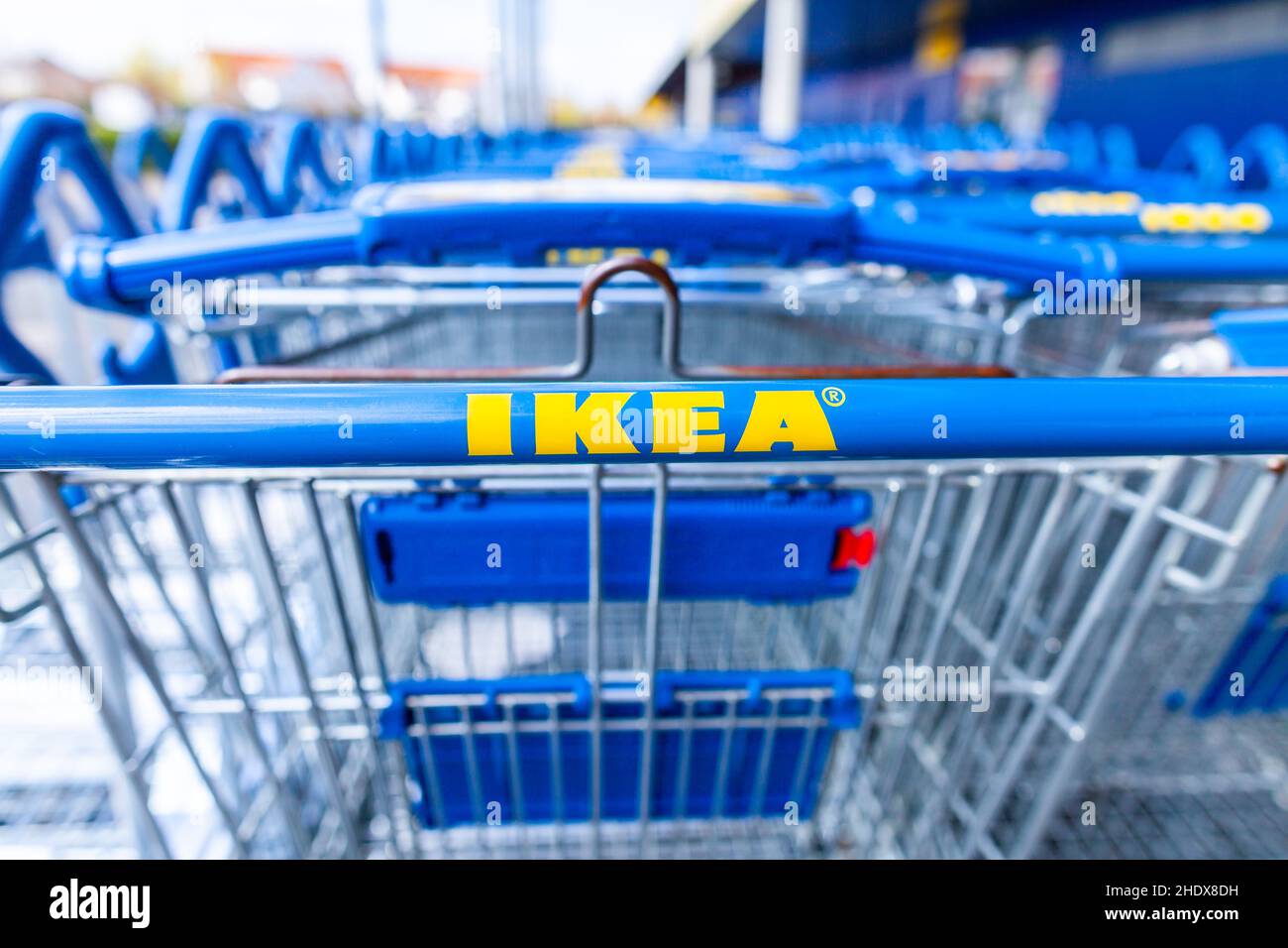 shopping cart, ikea, shopping carts Stock Photo Alamy