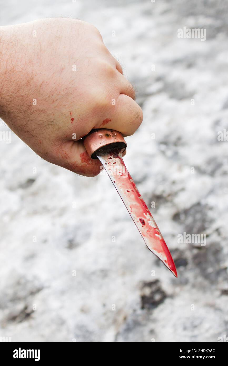 table knife, violent crime, bloodstained, table knifes, violent crimes, bloodstaineds Stock Photo
