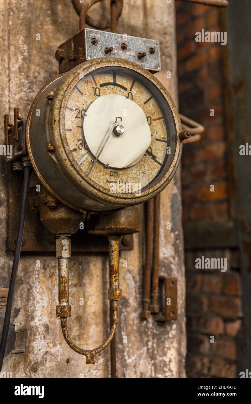 historical engineering, manometer, manometers Stock Photo Alamy