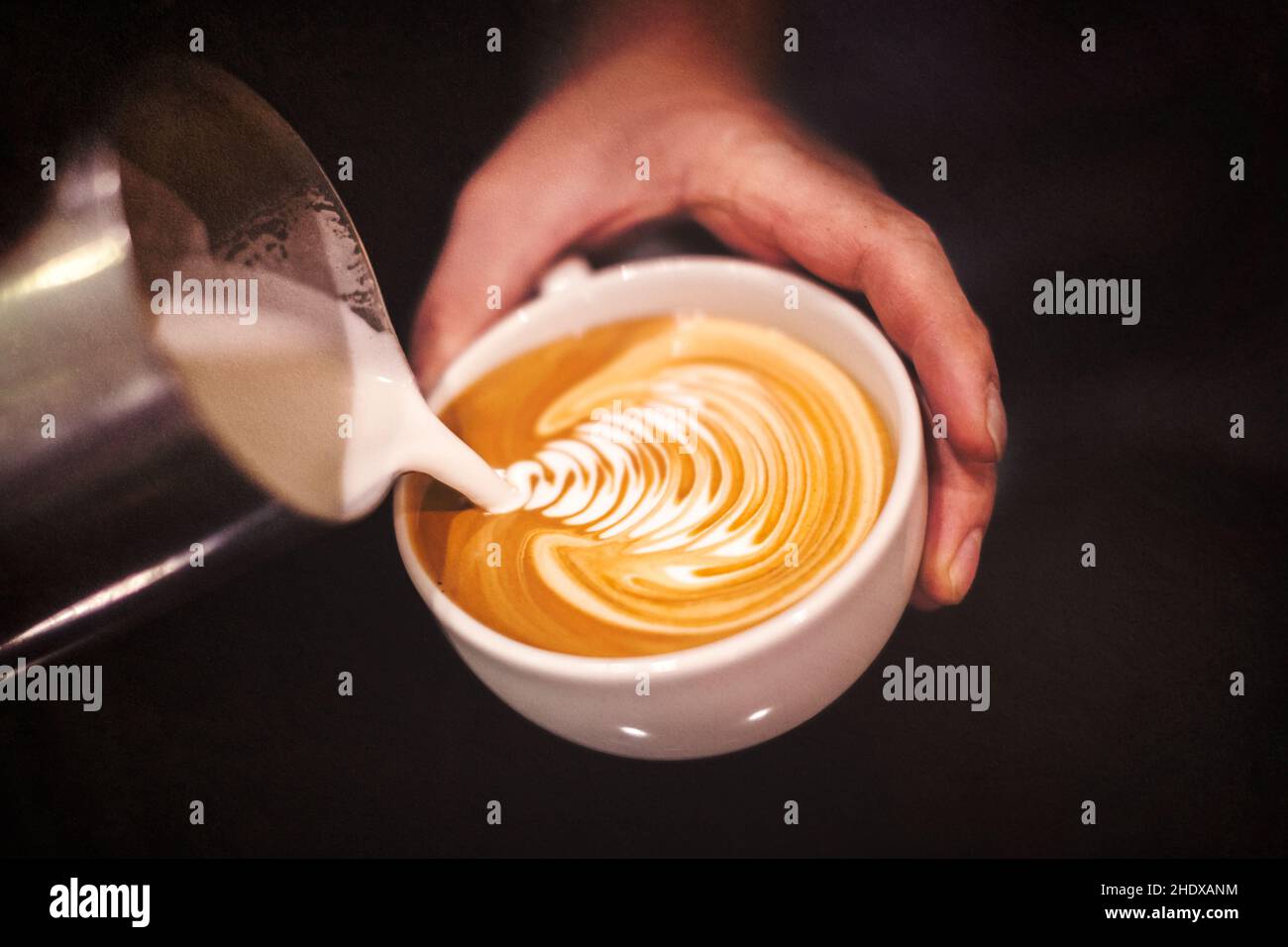 cappuccino, barista, latte art, cappuccinos, cappucino, coffee, baristas Stock Photo