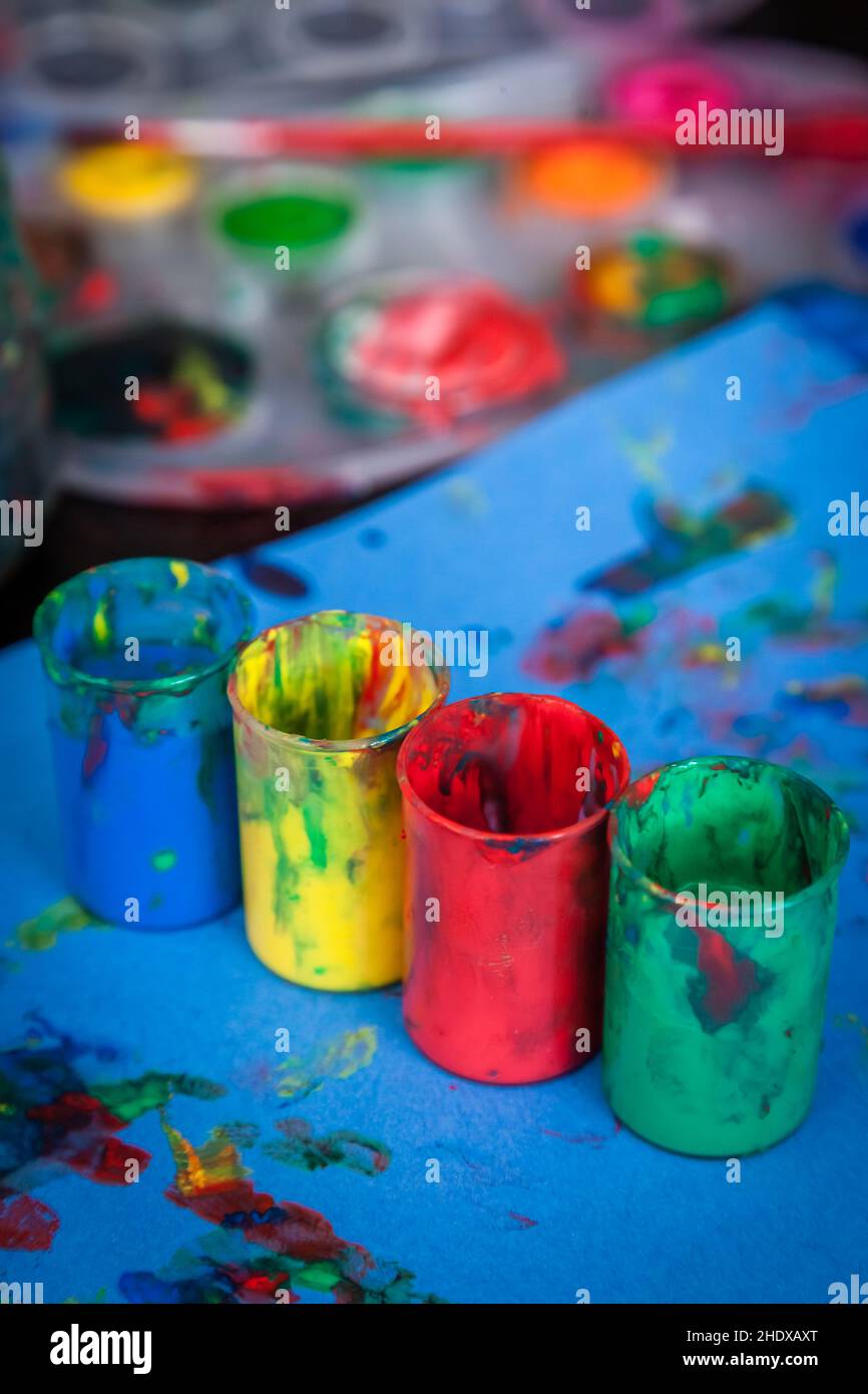 acrylic paint, acrylic paints Stock Photo Alamy