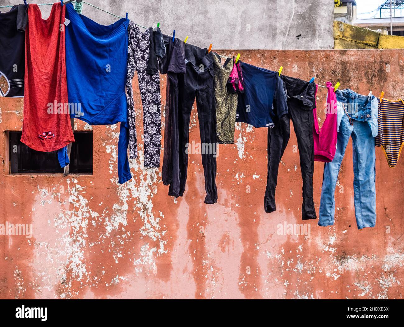 clothesline, laundry, clotheslines, laundries Stock Photo Alamy